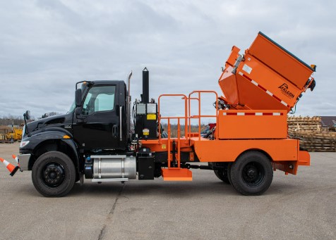 A Falcon Asphalt Patch Truck